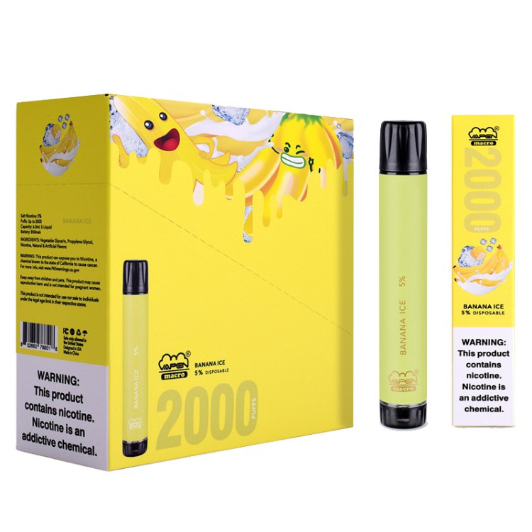 VAPEN MACRO 2000PUFFS VAPE PEN BANANA ICE