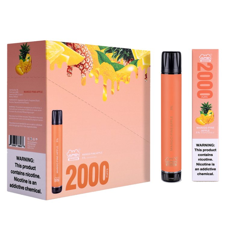 VAPEN MACRO 2000PUFFS VAPE PEN MANGO PINEAPPLE