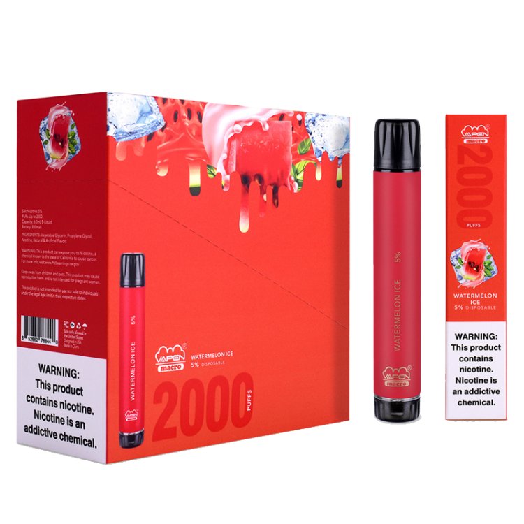 VAPEN MACRO 2000PUFFS VAPE PEN WATERMELON ICE