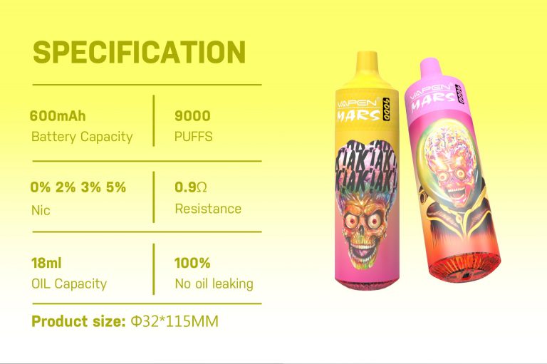 VAPEN MARS 9000PUFFS DISPOSABLE VAPE DETAILS PAGE 02