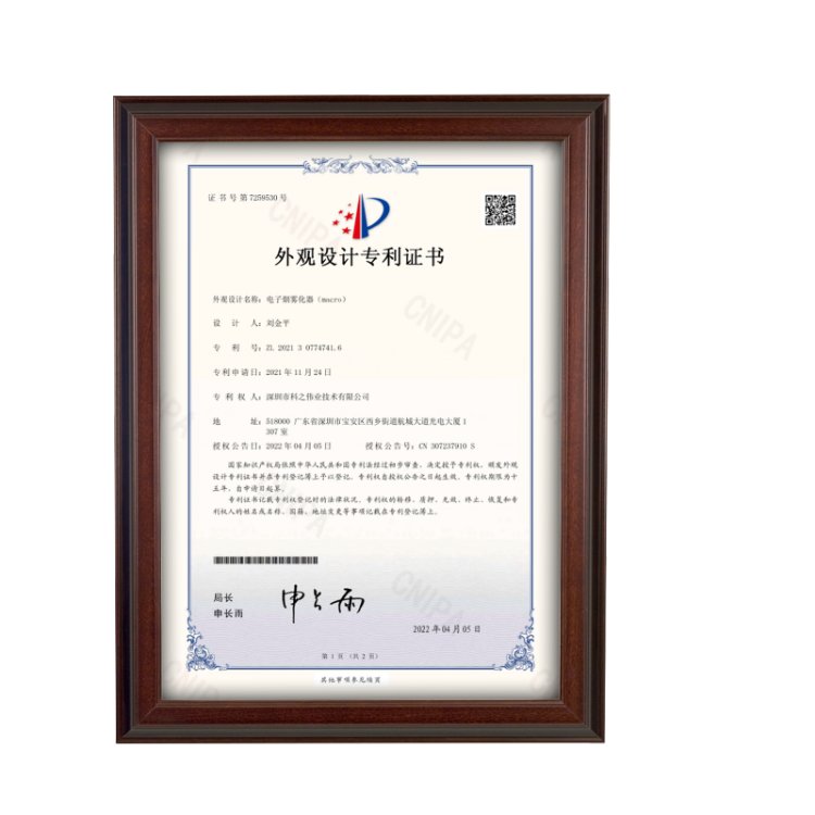 patent certificate (6)