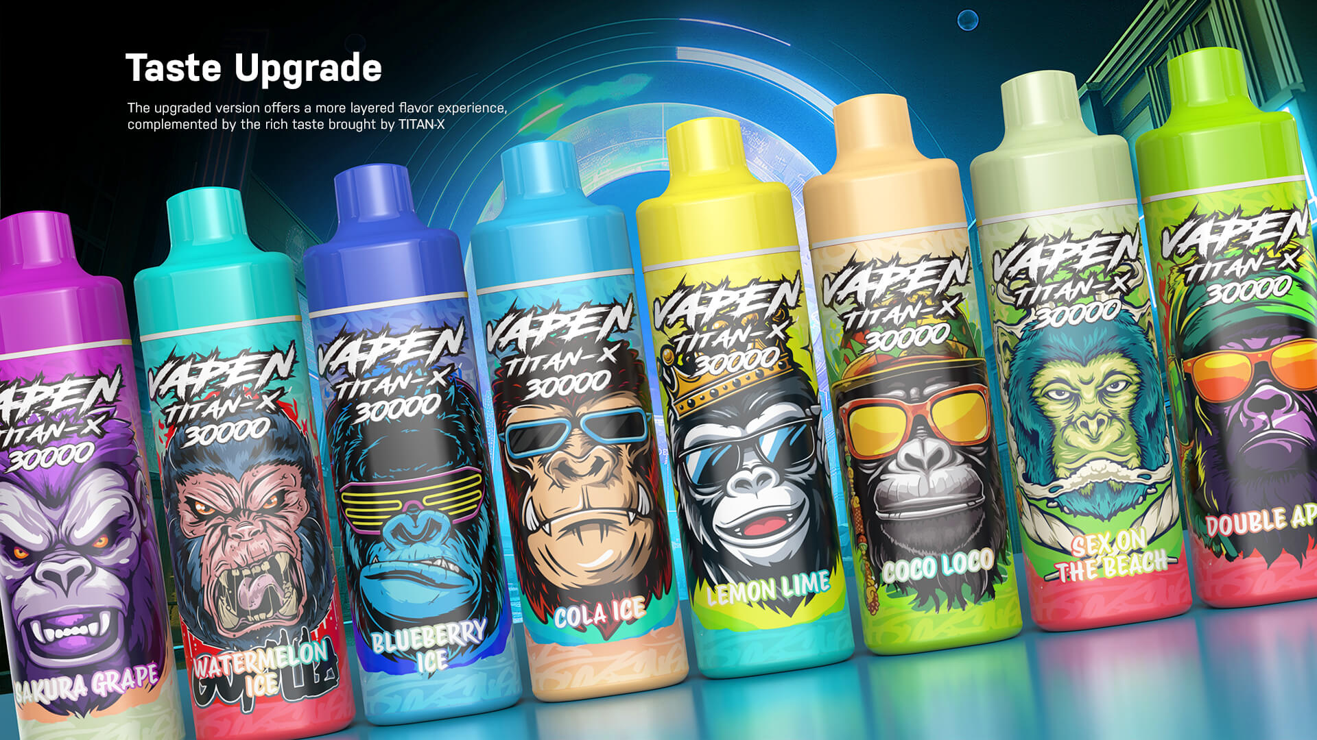 VAPEN TITAN-X 30K Puffs Disposable Vape in Razz Bar Flavor