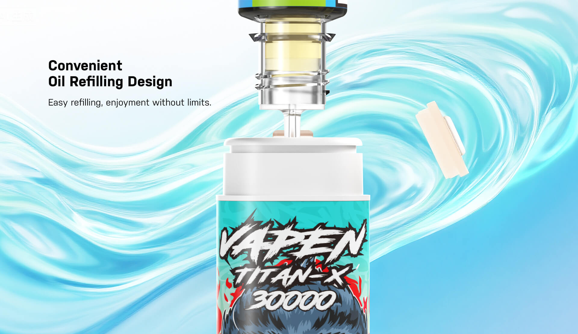 VAPEN TITAN-X 30K Puffs Disposable Vape in Razz Bar Flavor