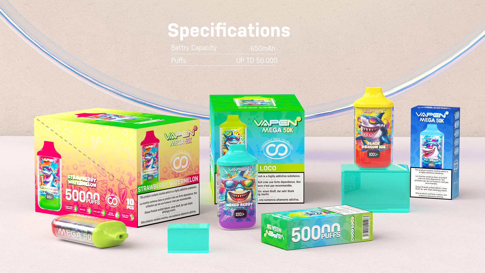 EU Warehouse Vapen Mega 50K Puff Disposable Vape Pen 50000 60K 70K Puffs Vaper and Big Puffs Bar JNR Falcon X Plus Wholesale I Vape Elf Electronic Cigarette Bars