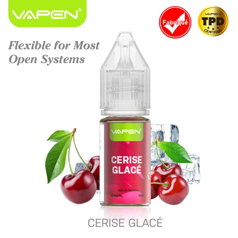 VAPEN E-LIQUID Cerise Glacé 10ml 2% – Cherry ice French packaging