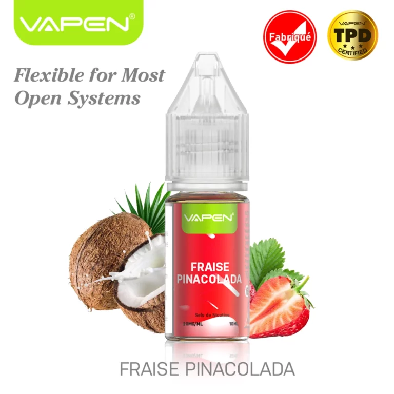 VAPEN E-LIQUID Fraise Pinacolada 10ml 2% – Strawberry pina colada FR