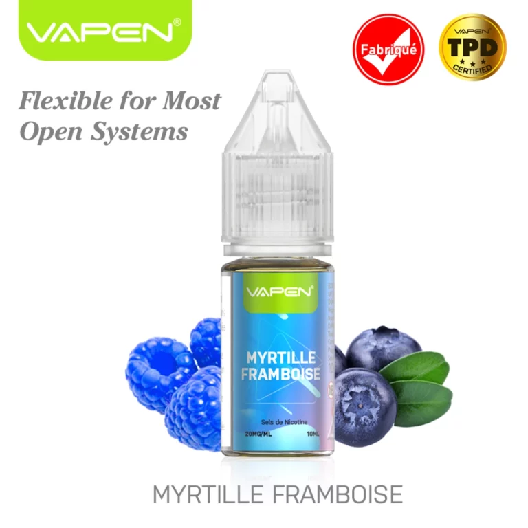 VAPEN E-LIQUID Myrtille Framboise 10ml 2% – Blueberry raspberry French label