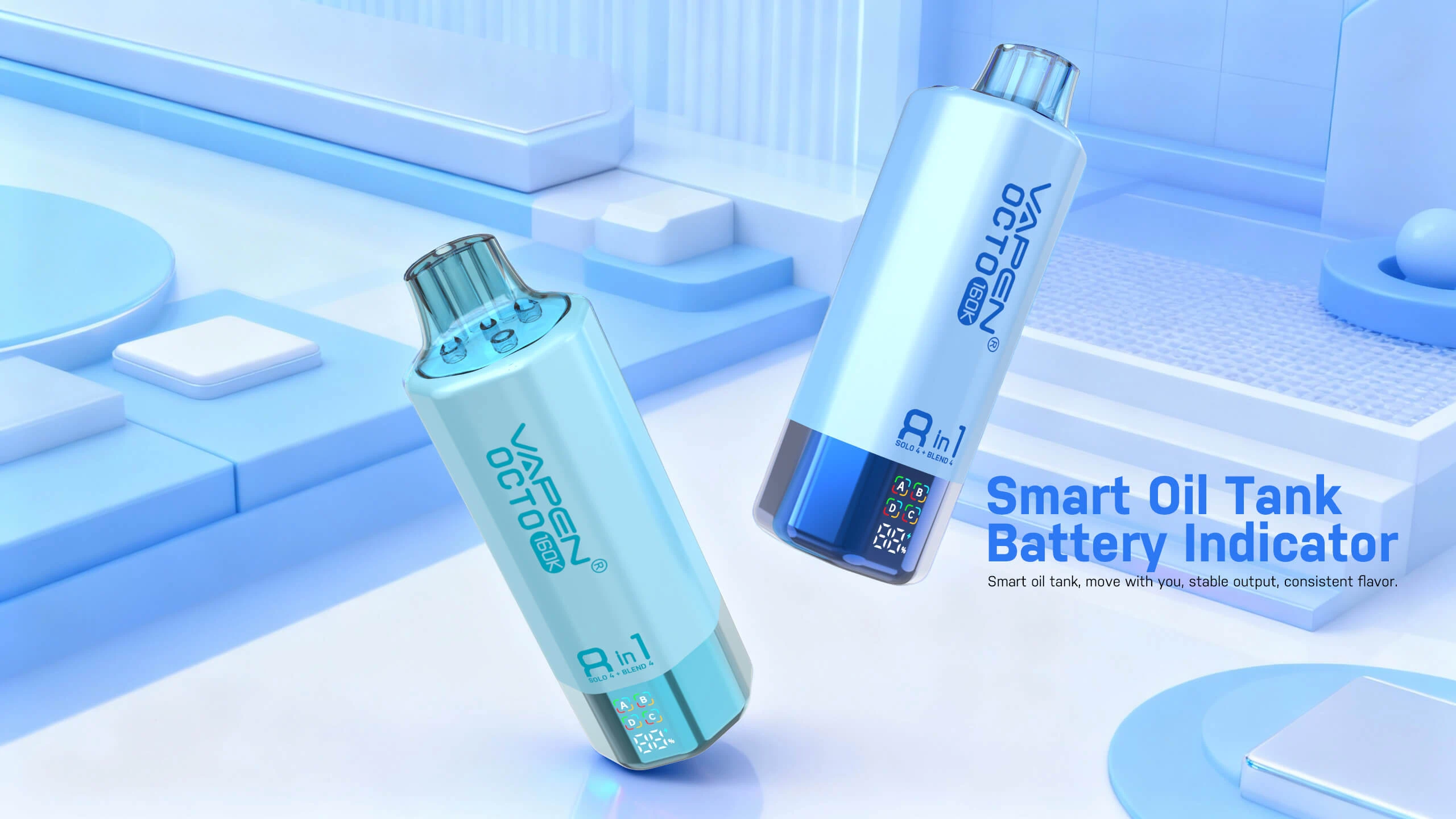 Close-up of the OCTO 160K smart oil and battery indicator display