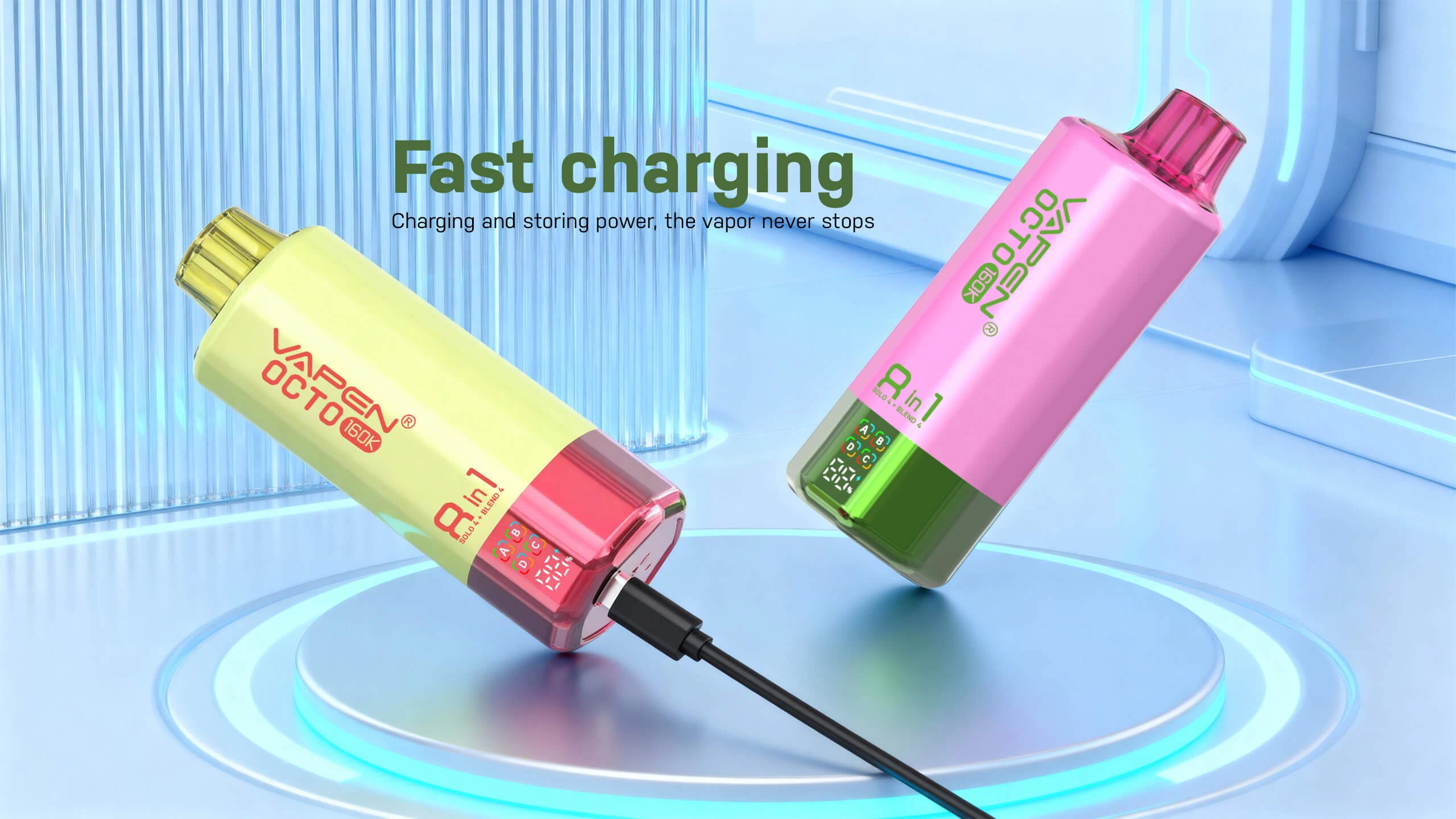 VAPEN OCTO 160K Type-C rechargeable disposable vape with 850mAh battery