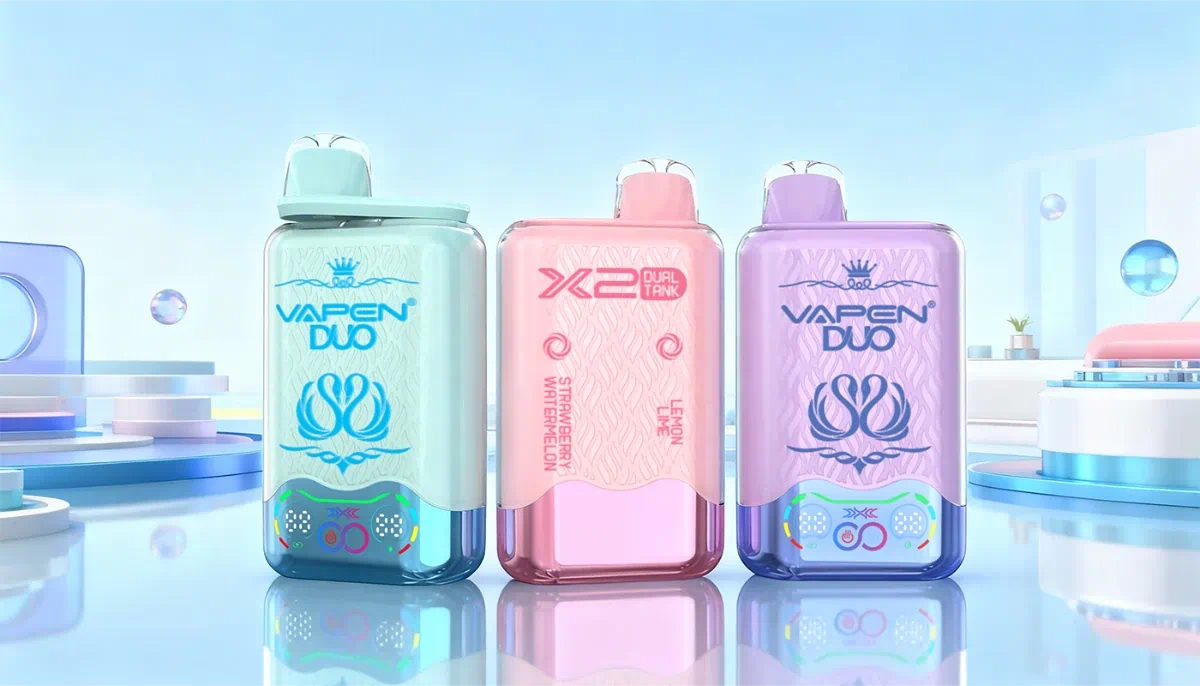 VAPEN DUO — 40K Puffs · 2in1 Dual Tanks · Dual-Flavor Switch · Smart LCD
