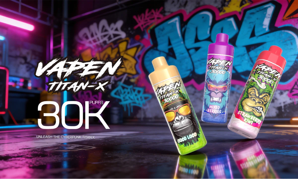 VAPEN TITAN-X — 30K Puffs · Dual Mesh · Bottom Airflow · Refillable Port
