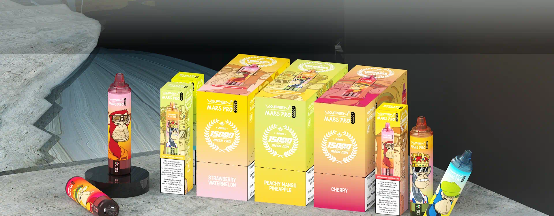 vapen-mars-pro-15000-official-packaging-display-box-unit