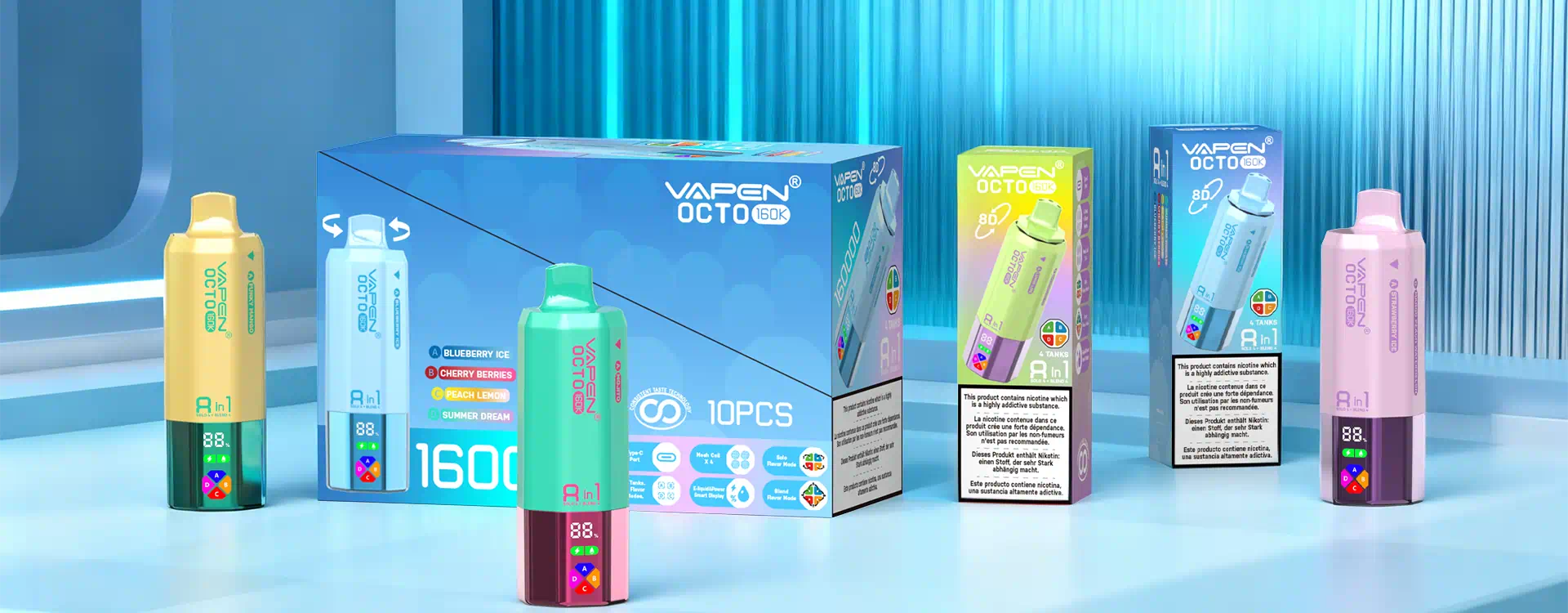vapen-octo-160k-vape-10pcs-display-box-packaging